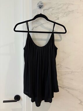 GAP Black Pleated Spaghetti Strap Camisole